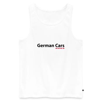 German Cars - Männer Premium Bio Tank Top - Weiß - Vorne - AI Model Male 178 light (178cm)