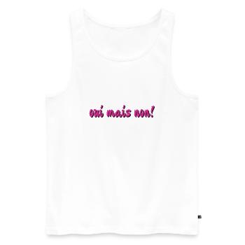 oui mais non - Débardeur bio Premium Homme - blanc - Devant - Michal (187cm)