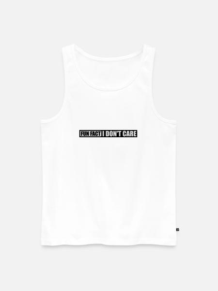 I don't care fact - Men's Premium Organic Tank Top - white