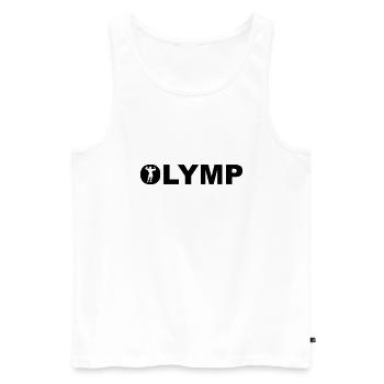 Mount Olympus Mountain of Gods and Powers. Bodybuilder - Men's Premium Organic Tank Top - white - Front - AI Model Male 178 light (178cm)
