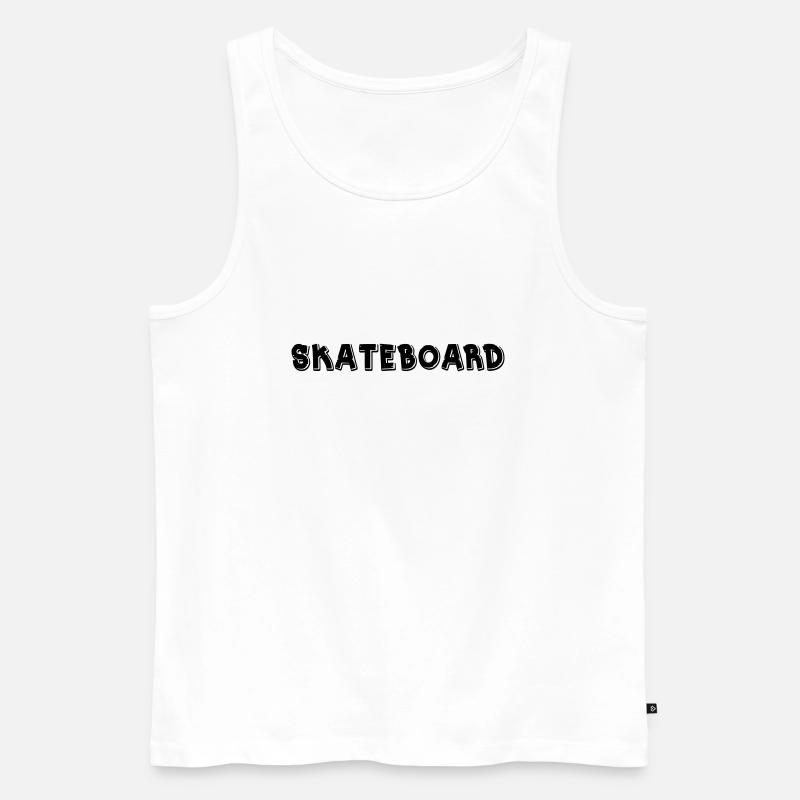 Skateboard - Männer Premium Bio Tank Top - Weiß