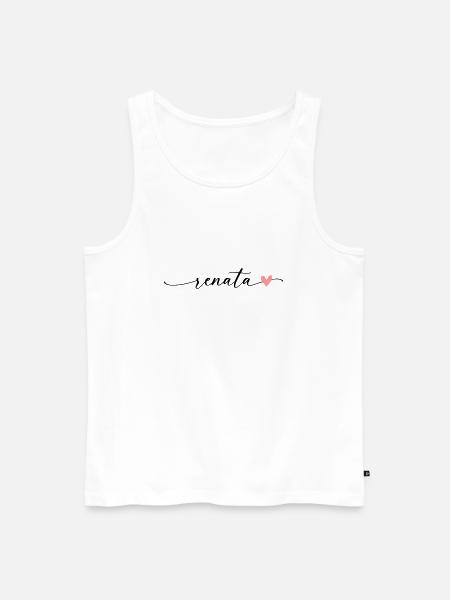 Renata Name Calligraphy Font - Men's Premium Organic Tank Top - white