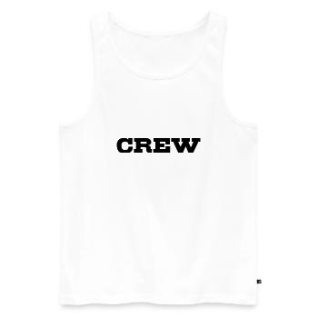 Crew - Männer Premium Bio Tank Top - Weiß - Vorne - Michal (187cm)