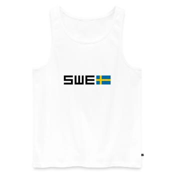 Suède - Débardeur bio Premium Homme - blanc - Devant - Michal (187cm)