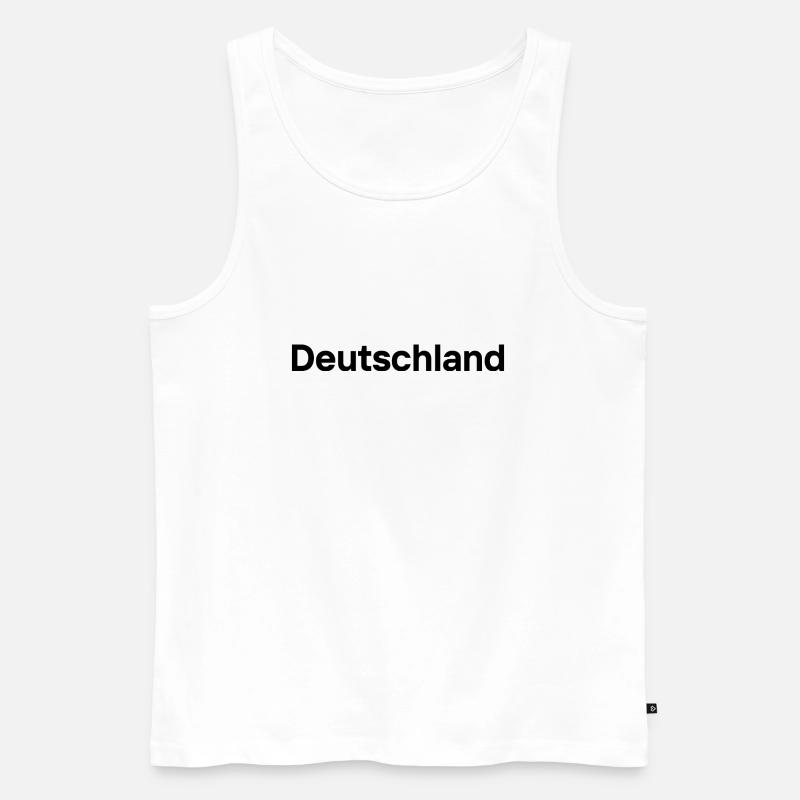 Deutschland - Männer Premium Bio Tank Top - Weiß