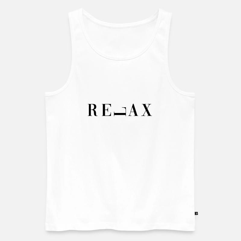 Relax - Männer Premium Bio Tank Top - Weiß