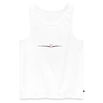 Orange Heart Love In Love Geschenkidee - Männer Premium Bio Tank Top - Weiß - Vorne - AI Model Male 178 light (178cm)
