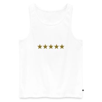 stars - Men's Premium Organic Tank Top - white - Front - AI Model Male 178 light (178cm)