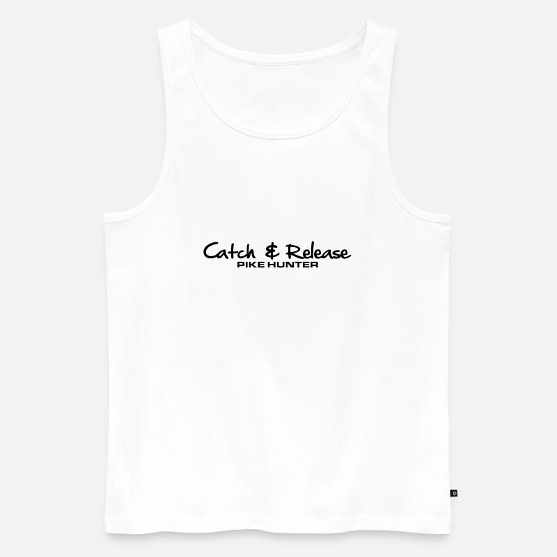 C&R Pike Hunter - Männer Premium Bio Tank Top - Weiß