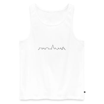 Skyline Mainz - Männer Premium Bio Tank Top - Weiß - Vorne - AI Model Male 178 light (178cm)