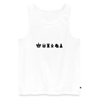 Schach - Männer Premium Bio Tank Top - Weiß - Vorne - Michal (187cm)