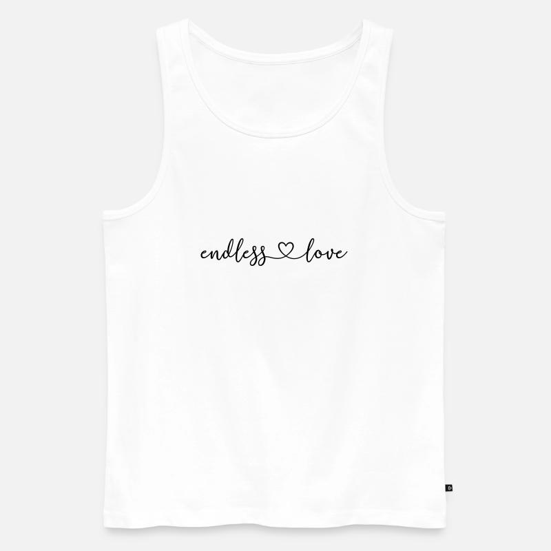 endless_love - Männer Premium Bio Tank Top - Weiß