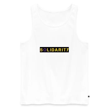 intersex Solidarity - Men's Premium Organic Tank Top - white - Front - AI Model Male 178 light (178cm)
