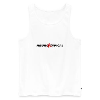 Neuroatypisch: zerebrale Anarchie - Männer Premium Bio Tank Top - Weiß - Vorne - AI Model Male 178 light (178cm)