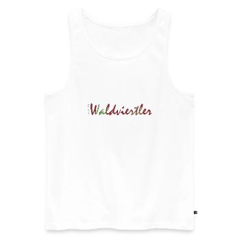 Waldviertler 10 - Männer Premium Bio Tank Top - Weiß - Vorne - AI Model Male 178 light (178cm)