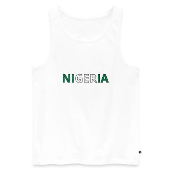 Drapeau Nigeria - Débardeur bio Premium Homme - blanc - Devant - Michal (187cm)