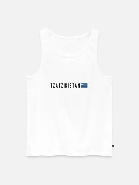 TZATZIKISTAN - Männer Premium Bio Tank Top - Weiß