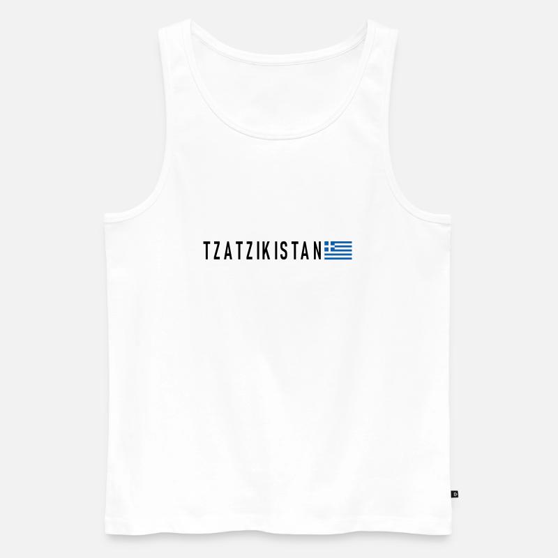 TZATZIKISTAN - Männer Premium Bio Tank Top - Weiß