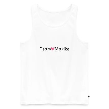 Team Die Braut Pink Heart - Männer Premium Bio Tank Top - Weiß - Vorne - Michal (187cm)