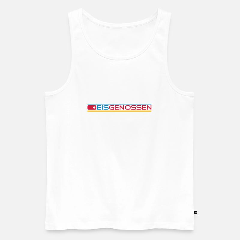 Eisgenossen Bandenwerbung - Männer Premium Bio Tank Top - Weiß