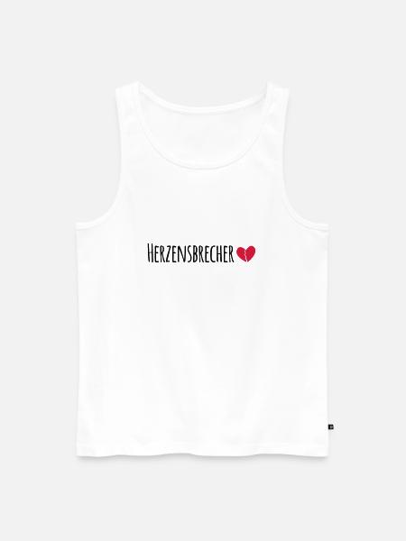 Herzensbrecher - Männer Premium Bio Tank Top - Weiß