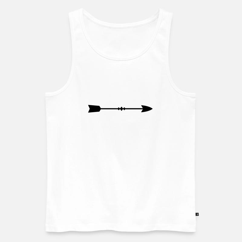 arrow - Men's Premium Organic Tank Top - white