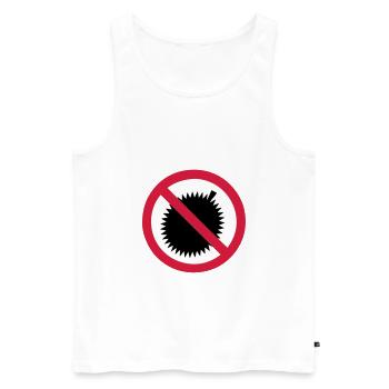 NO Durian Fruit Sign - Men's Premium Organic Tank Top - white - Front - AI Model Male 178 light (178cm)