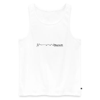 bayreuth skyline - Männer Premium Bio Tank Top - Weiß - Vorne - AI Model Male 178 light (178cm)
