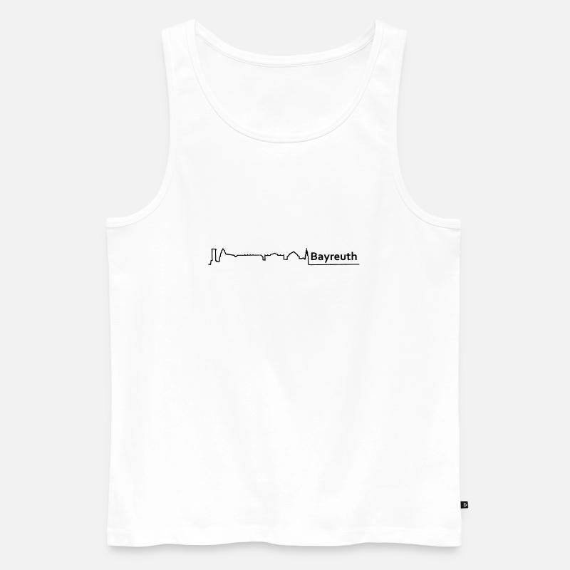 bayreuth horizon - Débardeur bio Premium Homme - blanc