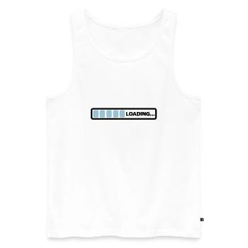 loading - Männer Premium Bio Tank Top - Weiß - Vorne - AI Model Male 178 light (178cm)