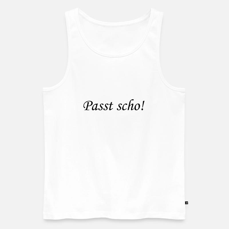 Passt scho! - Männer Premium Bio Tank Top - Weiß