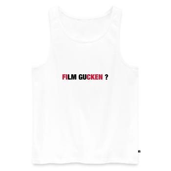FILM GUCKEN - Männer Premium Bio Tank Top - Weiß - Vorne - AI Model Male 178 light (178cm)