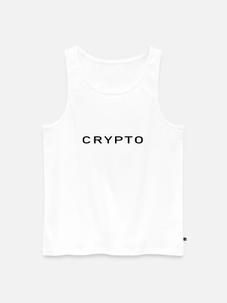 Crypto Clean - Männer Premium Bio Tank Top - Weiß