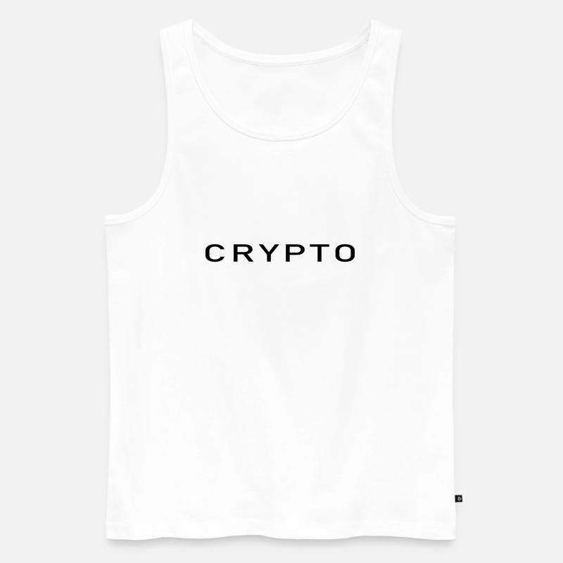 Crypto Clean - Männer Premium Bio Tank Top - Weiß