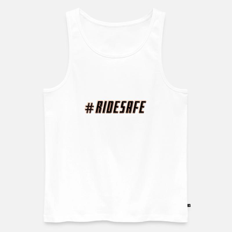Ride Safe Biker - Männer Premium Bio Tank Top - Weiß