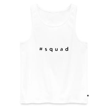 squad - Team Concept - Men's Premium Organic Tank Top - white - Front - AI Model Male 178 light (178cm)