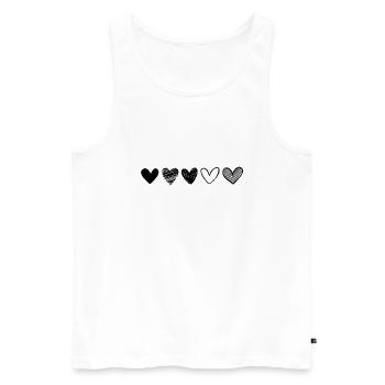 Heart of Love - Geschenkidee zum Valentinstag - Männer Premium Bio Tank Top - Weiß - Vorne - AI Model Male 178 light (178cm)