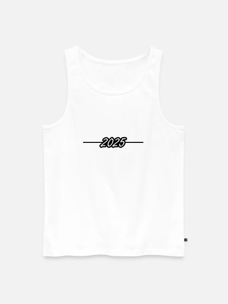 2025 year - Men's Premium Organic Tank Top - white