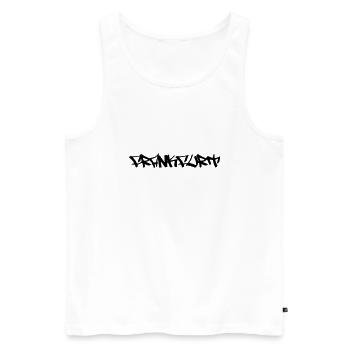 Frankfurt - Männer Premium Bio Tank Top - Weiß - Vorne - Michal (187cm)