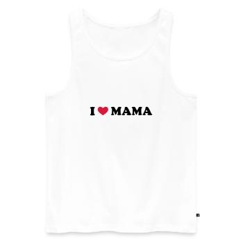 I Love Mama - Männer Premium Bio Tank Top - Weiß - Vorne - Michal (187cm)