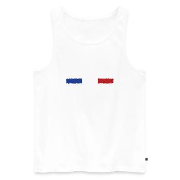 France - Men's Premium Organic Tank Top - white - Front - AI Model Male 178 light (178cm)