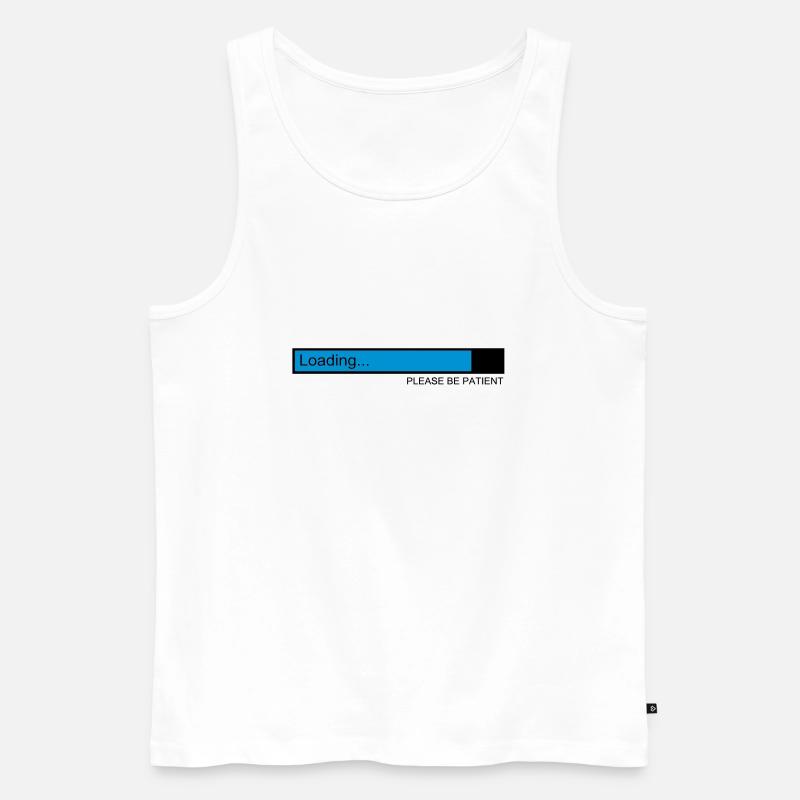 loading / ladebalken / pc / download - Männer Premium Bio Tank Top - Weiß