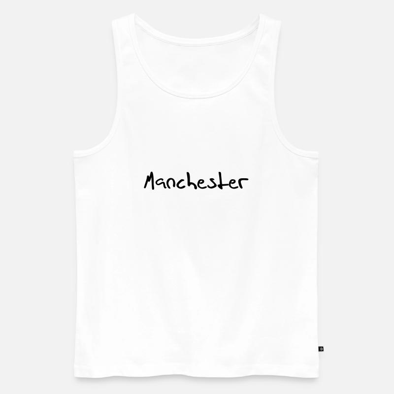 manchester - Männer Premium Bio Tank Top - Weiß
