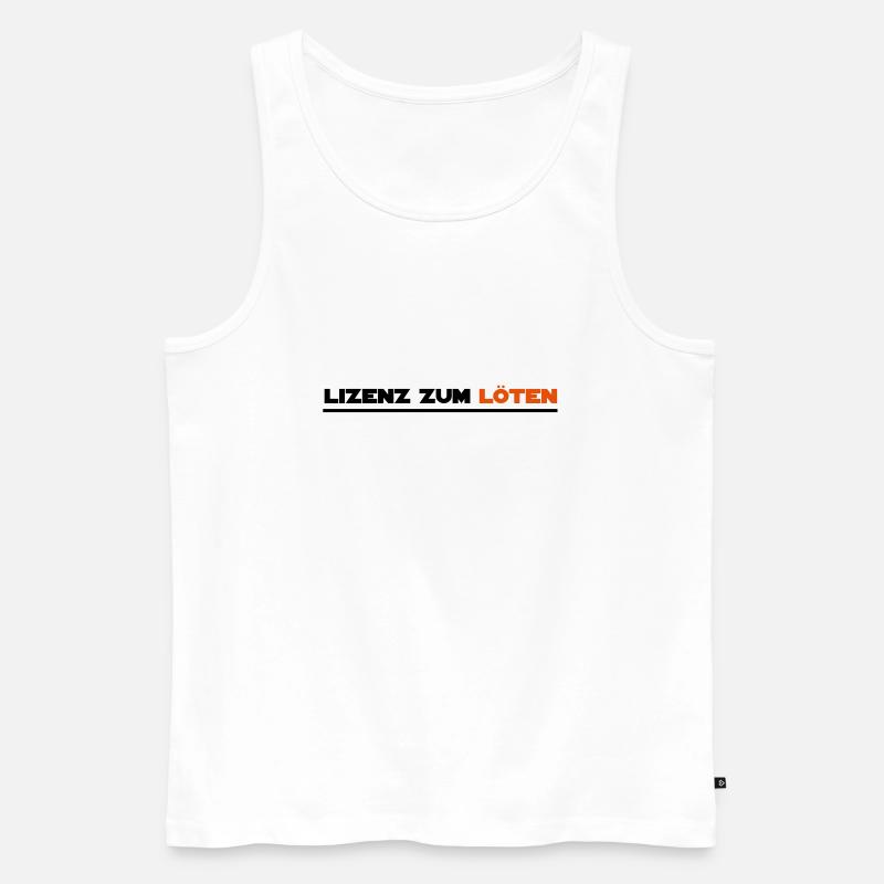 löten - Männer Premium Bio Tank Top - Weiß