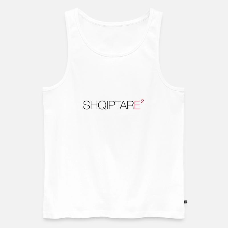 SHQIPTARE - Männer Premium Bio Tank Top - Weiß