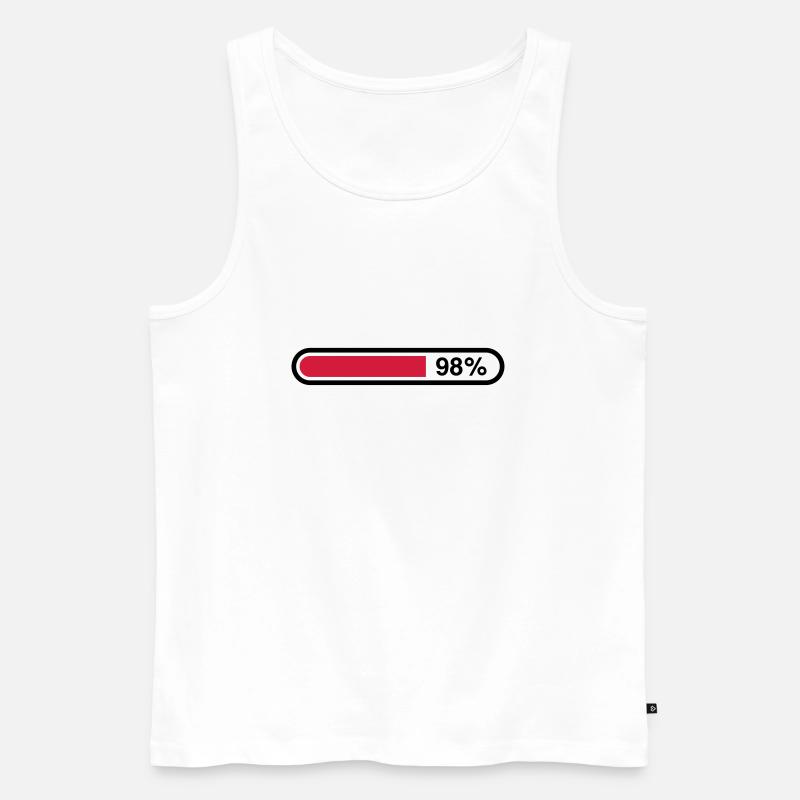 loading_bar__1f2 - Men's Premium Organic Tank Top - white
