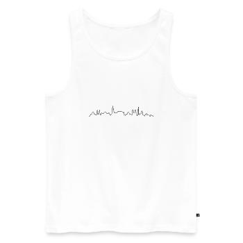 Skyline Nürnberg Silhouette - Männer Premium Bio Tank Top - Weiß - Vorne - Michal (187cm)