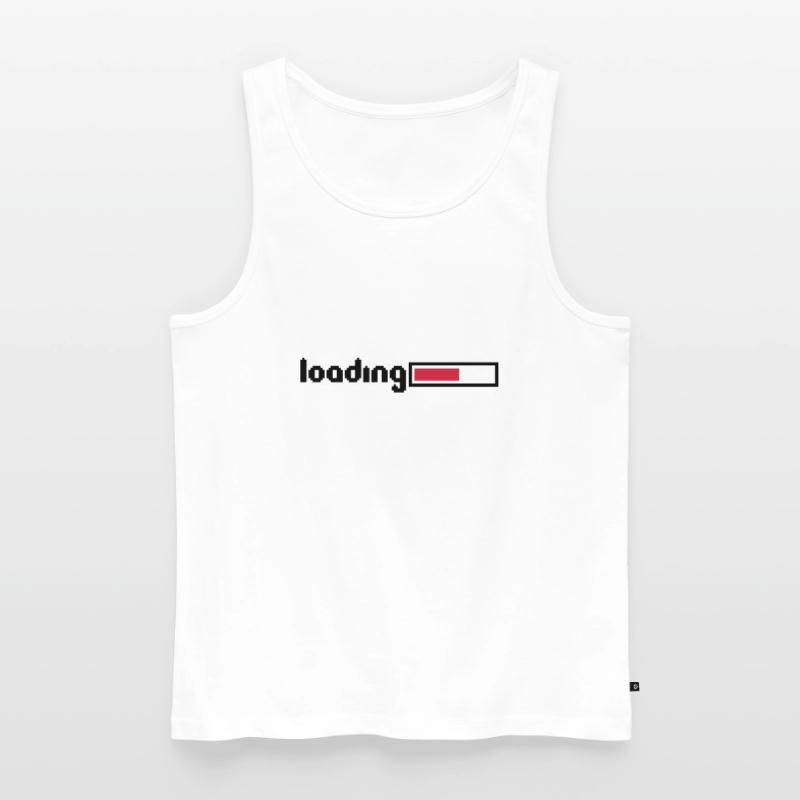 loading 8 bit pixel retro old games computer load Men's Premium Organic Tank Top
