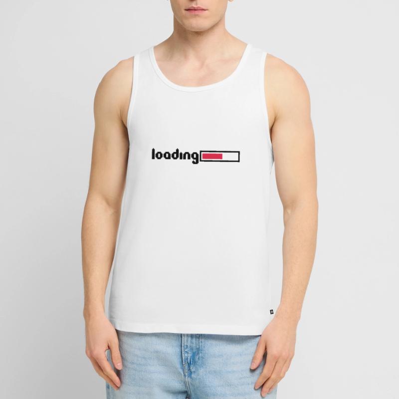 loading 8 bit pixel retro old games computer load Men's Premium Organic Tank Top