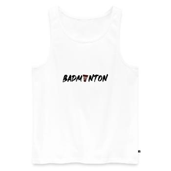 federball Badminton symbol - Männer Premium Bio Tank Top - Weiß - Vorne - Michal (187cm)